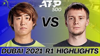 Yoshihito Nishioka 西岡良仁 vs Alexander Bublik  Highlights [upl. by Kelila]