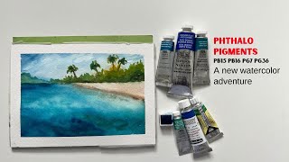 Introduction to Phthalo pigments the perfect watercolor companions for summer [upl. by Einnil]