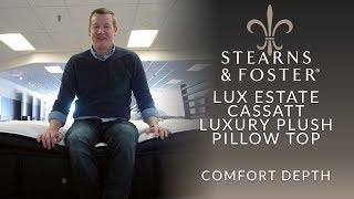 Stearns amp Foster Lux Estate Cassatt Luxury Plush Pillow Top Mattress Comfort Depth 1 [upl. by Crane]