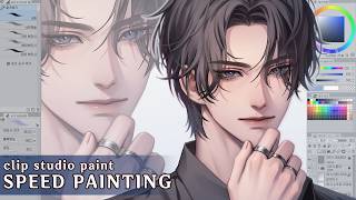 스케치부터 완성까지🖤 From sketch to finish 스피드 페인팅  speedpainting clip studio [upl. by Bridwell]