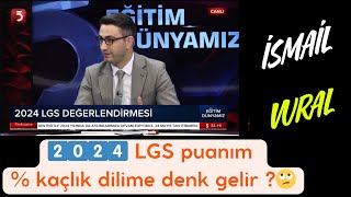 2024 LGS Puanım  kaçlık dilime denk gelir‼️ lgs2024 lgstercih 2024lgs ismailvural tcmeb [upl. by Siffre]