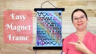 Easy Cross Stitch Project Finish into a Banner with this Magnet Hanger Frame [upl. by Nylime]