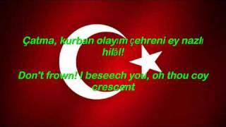 Istiklal Marsi  Turkey National Anthem English lyrics [upl. by Ahsilrae]