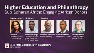 Higher Education and Philanthropy in SubSaharan Africa Engaging African Donors [upl. by Edison189]