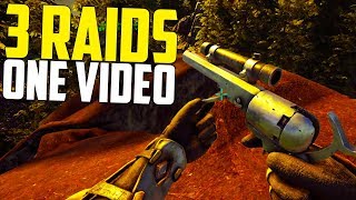 3 RAIDS ONE VIDEO  Ark Survival Evolved Ark The Volcano PVP 6 [upl. by Ennaira]