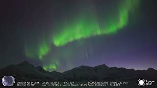 End of season aurora at Lyngen North  4th of April 2024 [upl. by Lefton408]