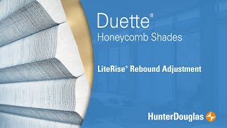 Duette® Honeycomb Shades  LiteRise® Rebound  Hunter Douglas [upl. by Yrak]