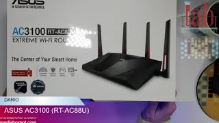 OVERVIEW ASUS AC3100 RTAC88U GAMING ROUTER [upl. by Llehsar]