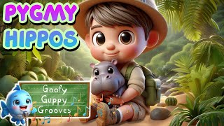 Pygmy Hippo Hip Hip Hooray  Learn about Pygmy Hippos Like Moo Deng  Educational Song for kids [upl. by Danielle336]