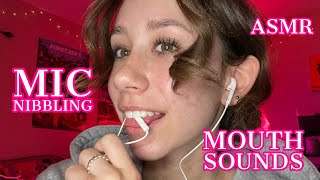 ASMR  apple mic nibbling mouth sounds hand movements [upl. by Eupheemia]