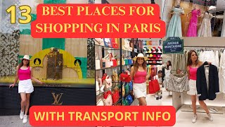 13 best places for shopping in Paris Low cost to Luxury destinations with transport information [upl. by Lesde]