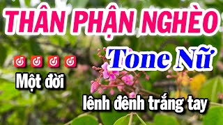 Karaoke Thân Phận Nghèo Tone Nữ Beat Mới Dễ Hát  Karaoke Tuyết Nhi 2024 [upl. by Mcgaw]