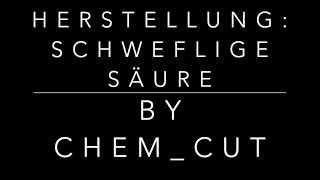 Herstellung von schwefliger Säure [upl. by Ynahpit]