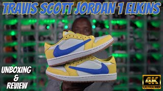 TRAVIS SCOTT JORDAN 1 LOW ELKINS CANARY  CACTUS JACK JORDAN 1  ELKINS HIGH SCHOOL  DZ4137700 [upl. by Kelcie3]