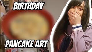 Level 0 Chef Makes Birthday Pancake Art Raeyei Cooking Stream [upl. by Nevs543]