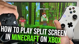 How to Play Split Screen in Minecraft on Xbox  Xbox Series s  Minecraft Split Screen Xbox [upl. by Aneres]