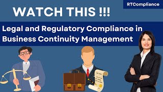 The Official Guide to Legal and Regulatory Compliance in Business Continuity Management [upl. by Eixor]