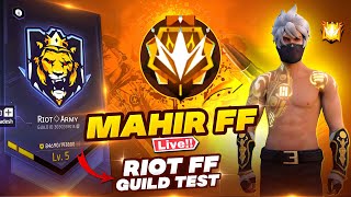 GO 500K REVEAL MY FACE 👻RIOT ARMY BEST PLAYER 💀GUILD TEST LIVE freefirelive freefire mahirfflive [upl. by Akilat]