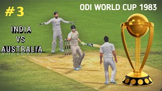 INDIA VS AUSTRALIA  ODI WORLD CUP 1983  REAL CRICKET 24 [upl. by Juback]