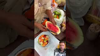 Angry 😡 man selling food streetfood streetfruits indianstreetfood fruitchat food fruitchaat [upl. by Bryner500]