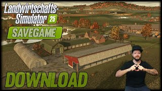 LS25 SAVEGAME Download  Zielonka REALNACHBAU polnischer Hof [upl. by Intirb]