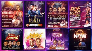 FREE PSD CHURCH FLYER DESIGNS  100 PERCENT EDITABLE  PHOTOSHOP TUTORIALS [upl. by Sanferd]