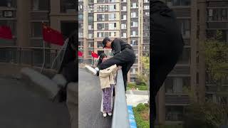 How To Help A Beautiful Woman Pick Up Her Bag funny extreme exciting parkour [upl. by Kilroy]