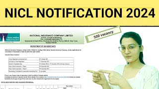 National insurance Company Limited requirement 2024NICL form 2024 eligibility criteria [upl. by Porta191]