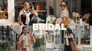 NYC  Bridal Fashion Week runway shows content creation and Exploring New York  Part 1 [upl. by Eelrebma976]