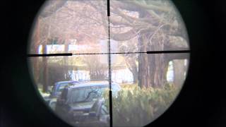 Leapers UTG 39x32 CQB Bug Buster Rifle Scope showing parallax [upl. by Elauqsap]