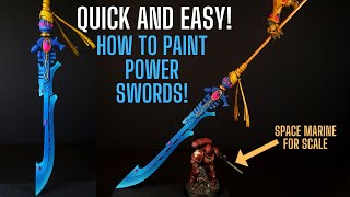 Speed painting POWER SWORDS How to paint Eldar Lightsabers [upl. by Enilegnave]