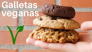 Receta GALLETAS VEGANAS  Avena chocolate o cacahuete [upl. by Delija]