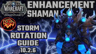 Enhancement Shaman Storm ROTATION PVP GUIDE 1026 Dragonflights [upl. by Annalla]