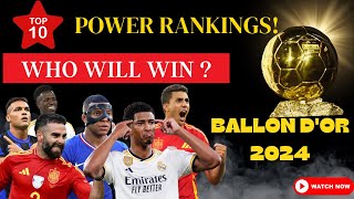 Who is Leading the Race Ballon dOr 2024 Top 10 Contenders Revealedquot [upl. by Eerej]