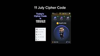 11 July Cipher Code HamsterKombat ciphercode [upl. by Cirad595]