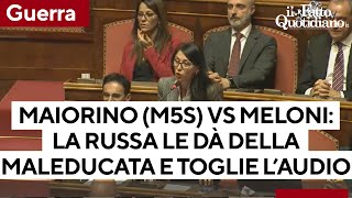 M5s Maiorino attacca Meloni La Russa le dà della maleducata e toglie laudio [upl. by Mcnully]