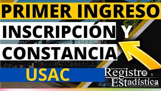 📌PROCESO de INSCRIPCIÓN 2024 y DESCARGAR CONSTANCIA para Estudiantes de PRIMER INGRESO USAC 😍 [upl. by Jamesy]