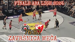 Partizan Crvena Zvezda 7682 Finale ABA lige Završnica 3 utakmice [upl. by Aikemit]