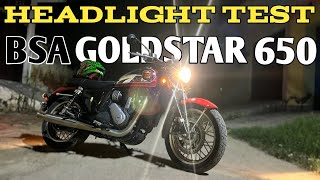 New BSA Goldstar 650  Headlight test कैसी है lights  PoweronTorque [upl. by Corvese]