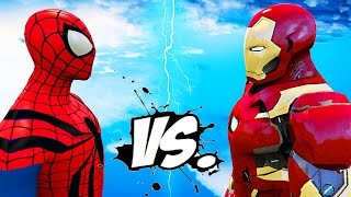 IRON MAN VS SPIDERMAN  EPIC SUPERHEROES BATTLE [upl. by Berk]