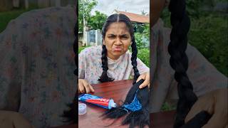 Cool Hair Prank 😎 TomampJerry 😱DiyaIshwarya shorts viralvideo [upl. by Nnaarat]