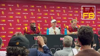 Head Coach Lincoln Riley Press Conference After USC Trojans Win Over Wisconsin Badgers  92824 [upl. by Hortensa]