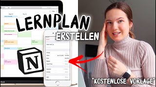 LERNPLAN ERSTELLEN für TOP Noten  Studium Abitur Schule kostenlose Notion Vorlage [upl. by Grimbald985]