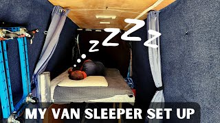 My Expedite Van Sleeper Set Up amp Inside Cargo Area Reveal [upl. by Allimaj]