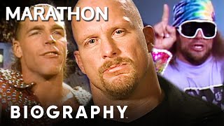 3 OF THE BIGGEST ICONS OF WWE Ft Steve Austin Marathon  Biography [upl. by Kimura903]