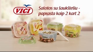 Salotos su šaukšteliu  paprasta kaip 2 kart 2 [upl. by Ronacin]