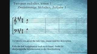 Twopart melodies lesson 1Zweistimmige Melodien Aufgabe 1  Ear training  Gehörbildung [upl. by Yeliw662]