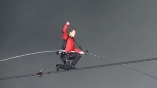 Tightrope walker Wallenda crosses Niagara Falls [upl. by Anirtep312]