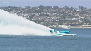 The 57th San Diego Bayfair is back on Mission Bay with boat racing all weekend [upl. by Konstance]