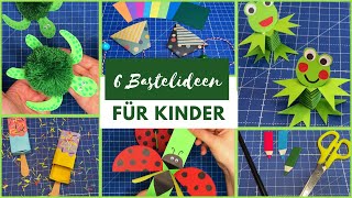 6 Kreative Bastelideen für Kinder gegen Langeweile  FerienSpaß mit Wenigen Materialien 🎨✂️ [upl. by Enyedy506]